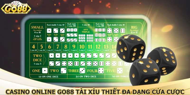 Casino online Go88 Tài Xỉu thiết kế đa dạng cửa cược