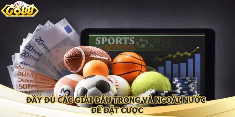 Đầy đủ các giải đấu trong và ngoài nước để đặt cược