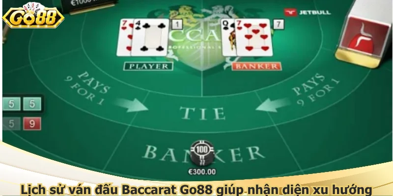 Lịch sử ván đấu Baccarat Go88 giúp nhận diện xu hướng